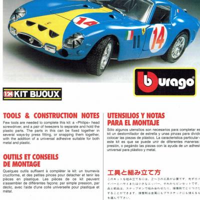 Bburago Kit 1:18 folder 250 GTO