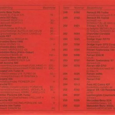 Bburago catalogus Alba prijslijst 